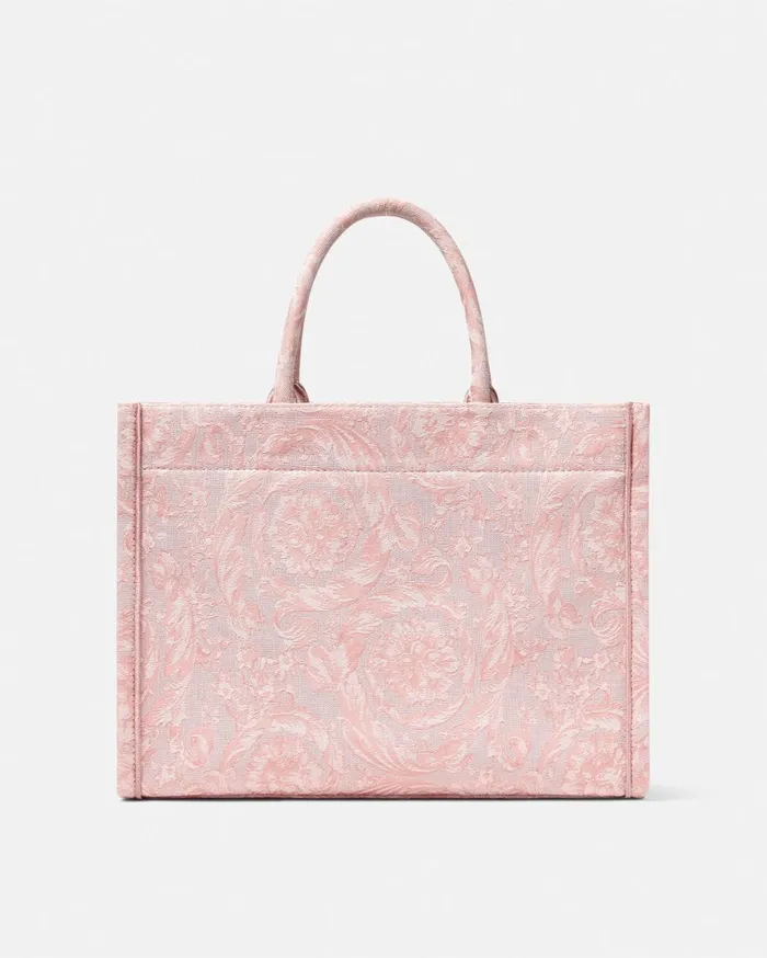 Totes Women Versace Barocco Athena Medium Tote Bag Pinkprint