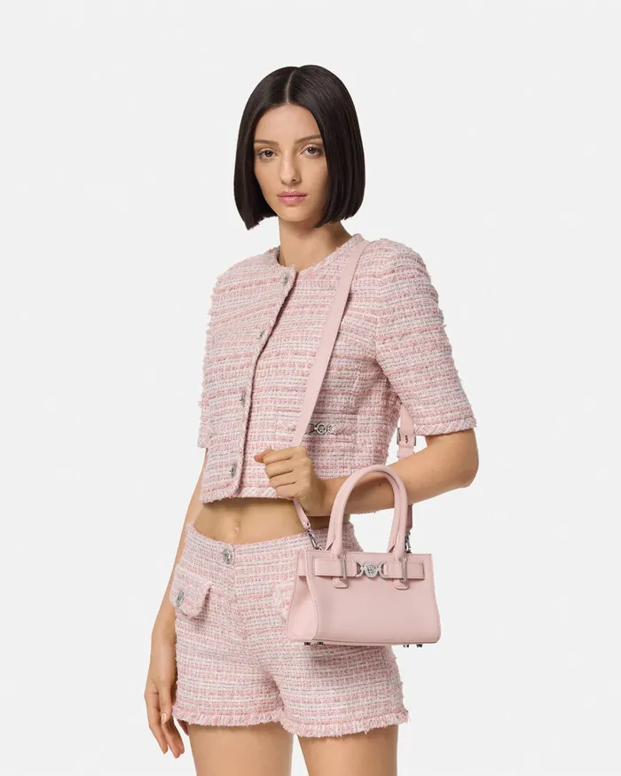 Totes Women Versace Medusa 03995 Small Tote Bag Light Pink