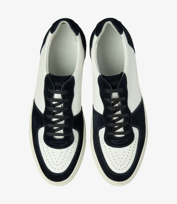 Trainers and Sneakers Loake Men Rush White and Navy Suede Trainers and Sneakers Loake Men Rush White and Navy Suede