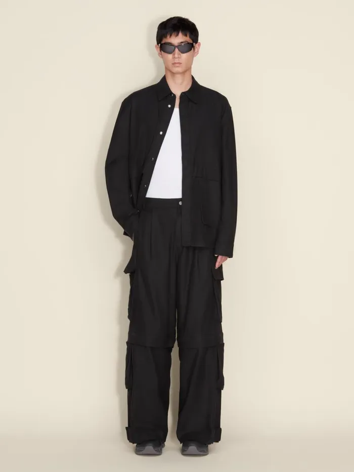 Trousers and Shorts Men Holzweiler Ebbi Cargo Trousers Black