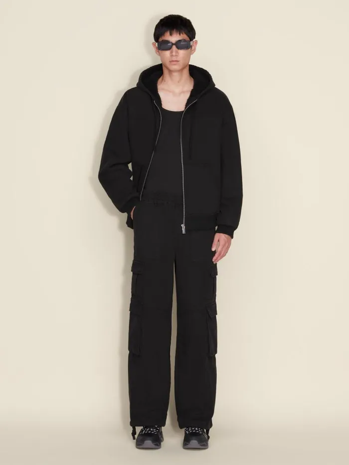 Trousers and Shorts Men Holzweiler Lopa Cargo Washed Trousers Black