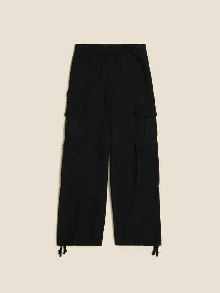Trousers and Shorts Men Holzweiler Lopa Cargo Washed Trousers Black