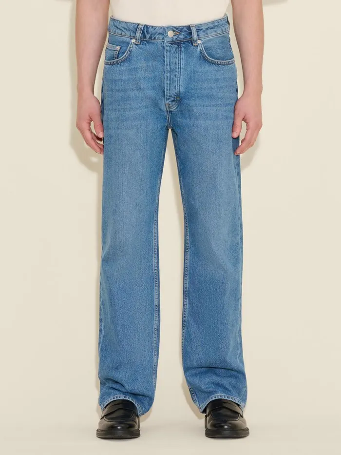 Trousers and Shorts Men Holzweiler M Straight Jeans Lt Blue