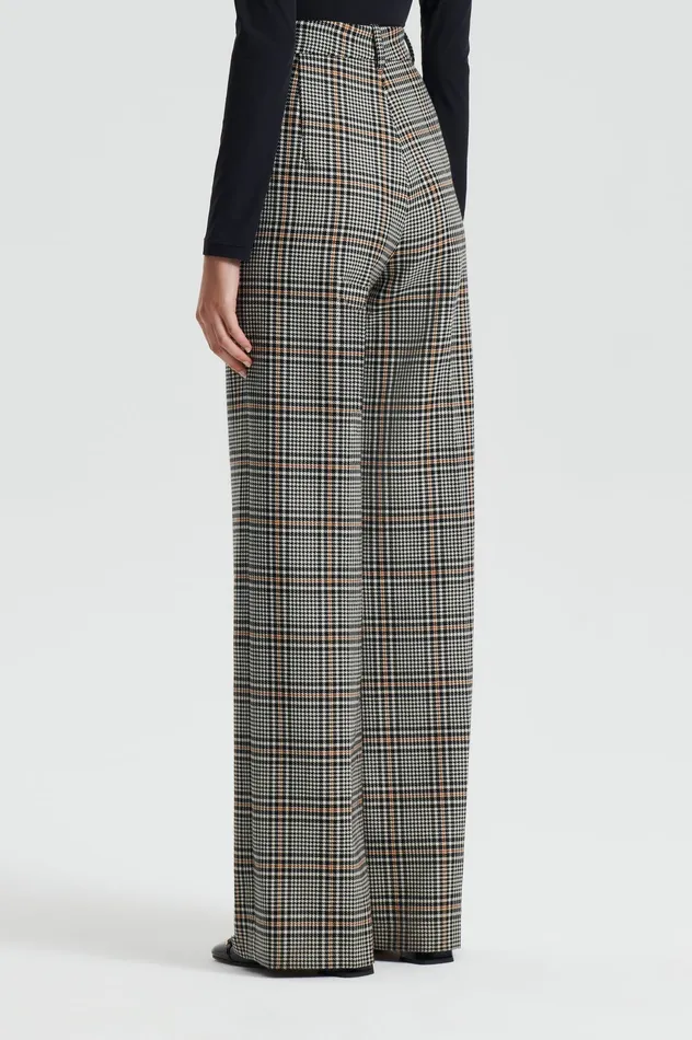 Trousers Women Scanlan Theodore PLAID TROUSER BLACKWHITE