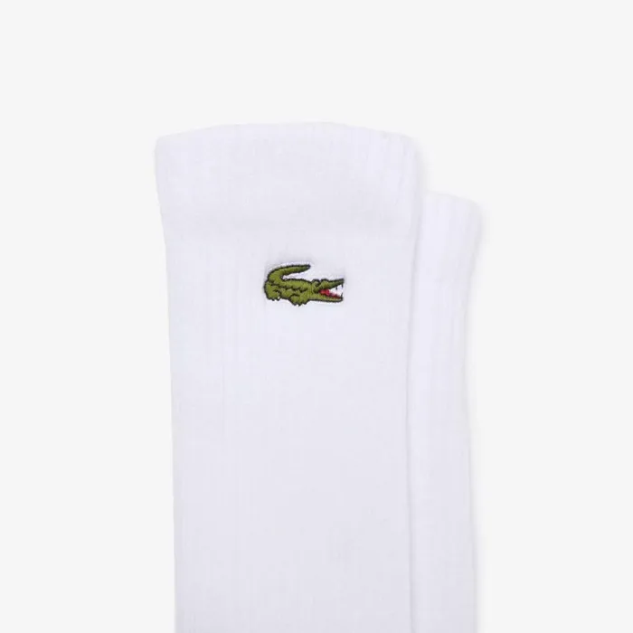Underwear and Socks Men Lacoste Men039s Sport HighCut Socks 3Pack White Z92