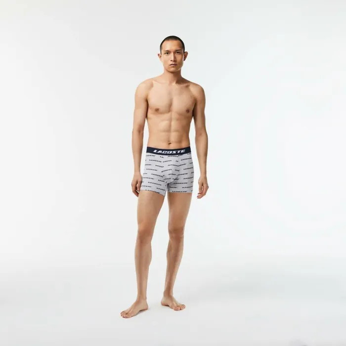 Underwear and Socks Men Lacoste Mens 3Pack Logo Print Jersey Boxers Grey Chine Navy Blue 9zu Underwear and Socks Men Lacoste Mens 3Pack Logo Print Jersey Boxers Grey Chine Navy Blue 9zu