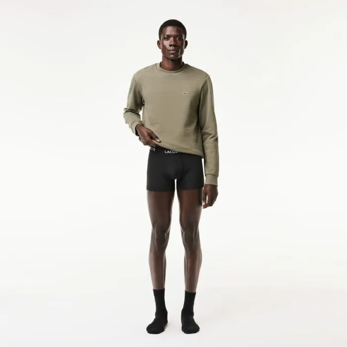Underwear and Socks Men Lacoste Mens Microfiber Trunk 3Pack Black 031