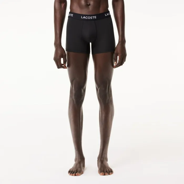 Underwear and Socks Men Lacoste Mens Microfiber Trunk 3Pack Black 031