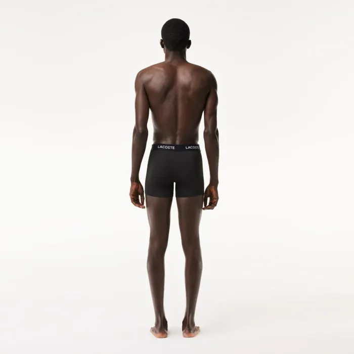 Underwear and Socks Men Lacoste Mens Microfiber Trunk 3Pack Black 031