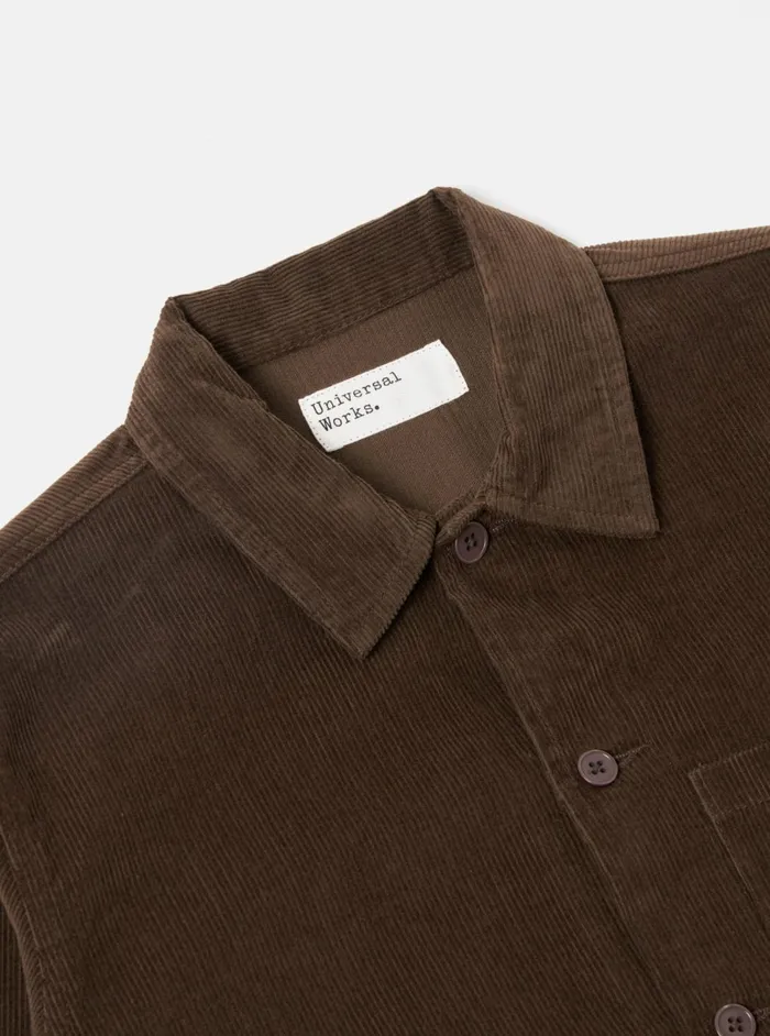 Uniform Jacket In Brown Fine Cord Men Universal Works Overshirts