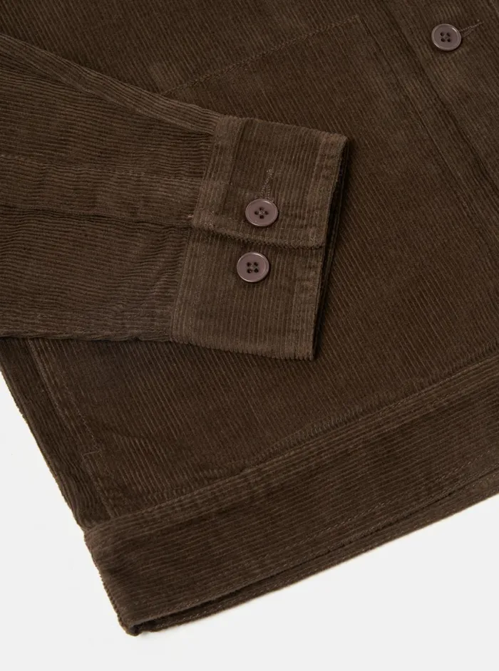 Uniform Jacket In Brown Fine Cord Men Universal Works Overshirts