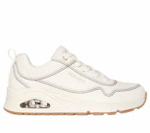 Uno 8211 Luxurious Stitches Off White Women SKECHERS Lace Up
