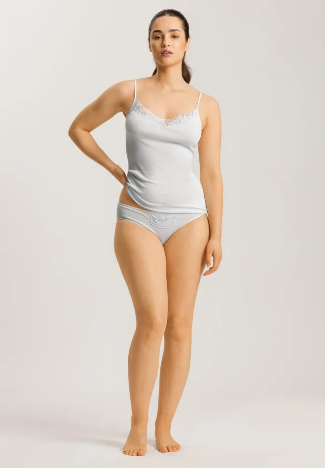VNeck Cotton Camisole Cool Blue Women HANRO Pajama Tops