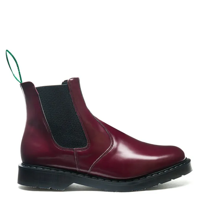 Vegan Solovair Dealer Boots Merlot Vegan HiShine Dealer Boot