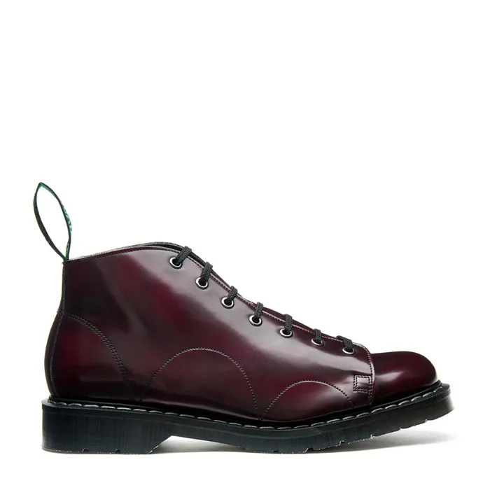 Vegan Solovair Monkey Boots Cherry Red RubOff Vegan HiShine Monkey Boot