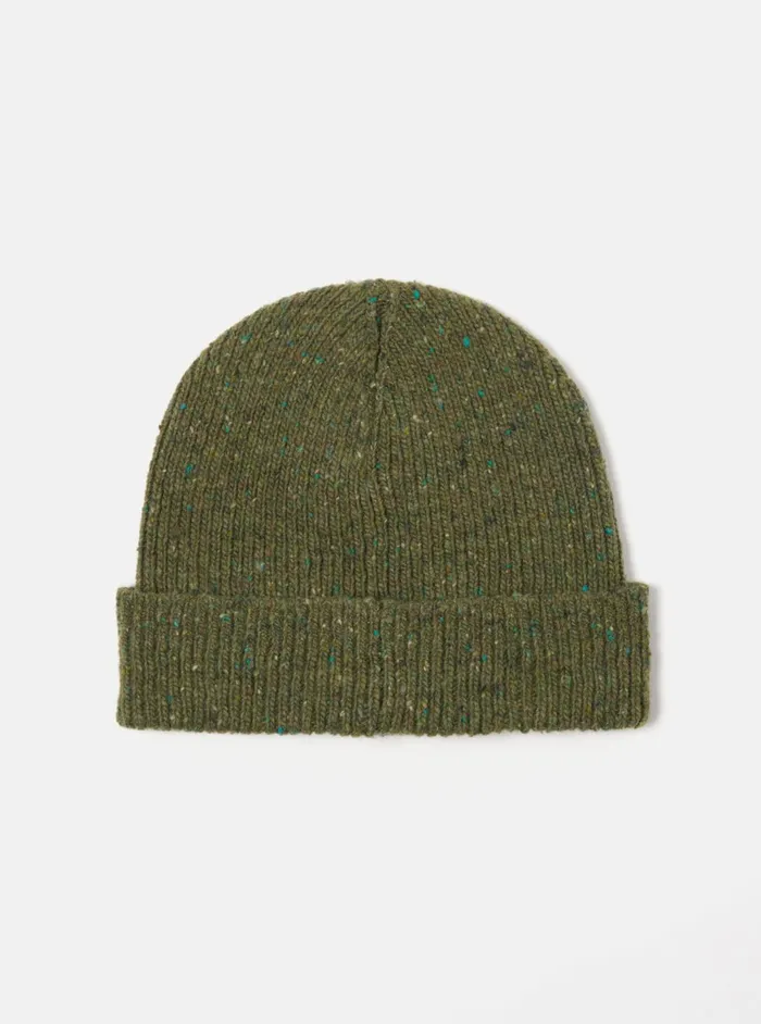 Watch Cap In Green Tweed Knit Men Universal Works Hats
