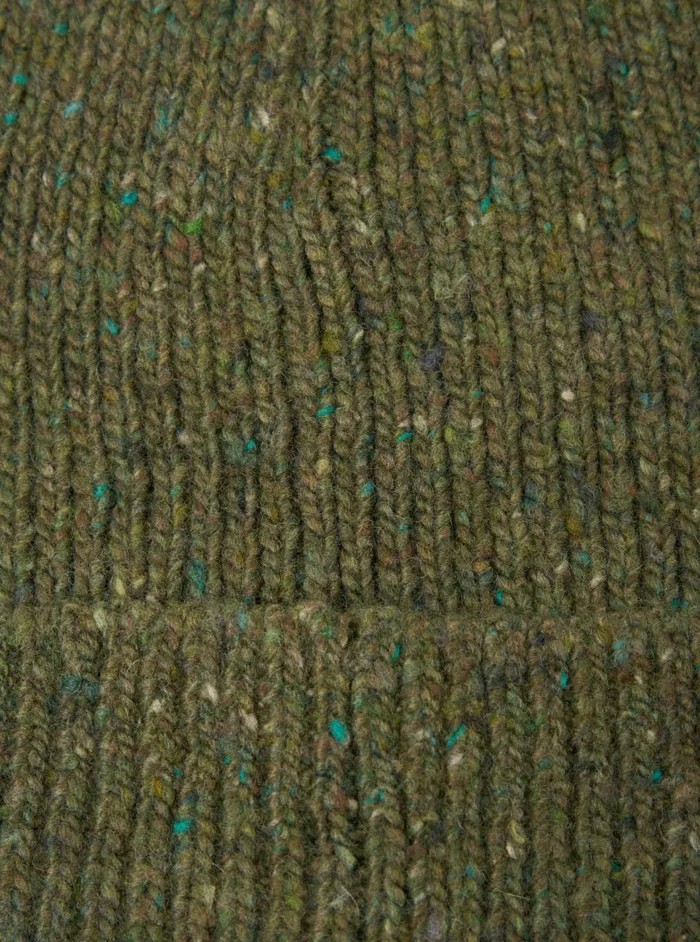 Watch Cap In Green Tweed Knit Men Universal Works Hats