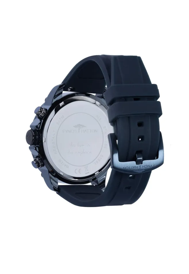 Watch Men FYNCHHATTON Stainless Steel Watch With Chronograph Blue Watch Men FYNCHHATTON Stainless Steel Watch With Chronograph Blue