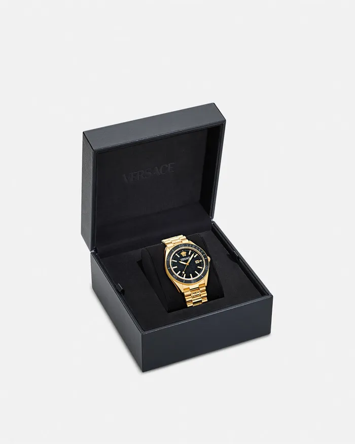 Watches Men Versace VDome Watch Blackgold