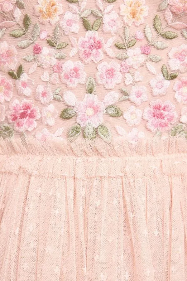WeddingWomen Needle and Thread Rosie Lace Bodice Short Sleeve VNeck Ankle Gown Pink WeddingWomen Needle and Thread Rosie Lace Bodice Short Sleeve VNeck Ankle Gown Pink