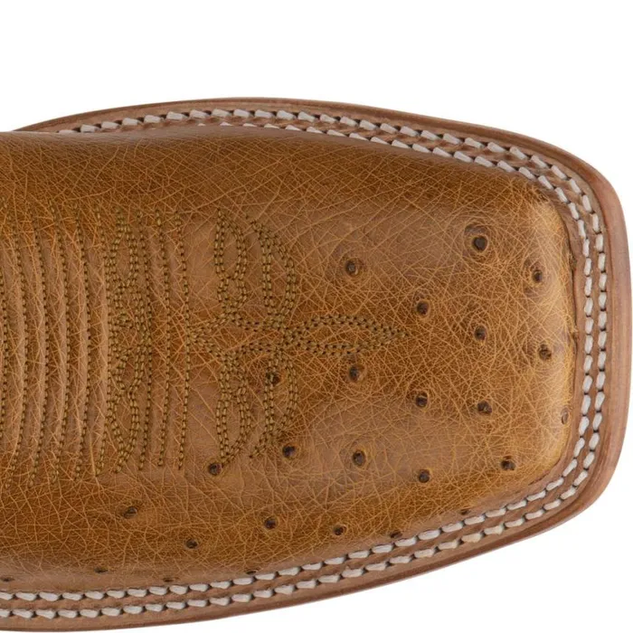 Western Men Justin Boots Pascoe 13034 Smooth Ostrich Western Boots Antique Saddle 040tan041