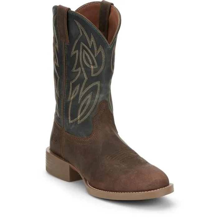 Western Men Justin Boots Rendon 11034 Western Boot Barnwood Brown 040brown041