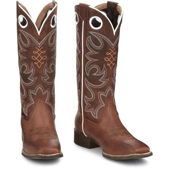 Western Women Justin Boots Cam 13034 Western Boot Leather Brown 040brown041