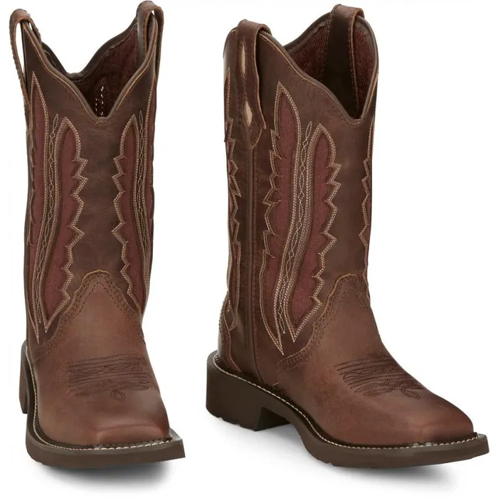 Western Women Justin Boots Paisley 11034 Western Boot Brown