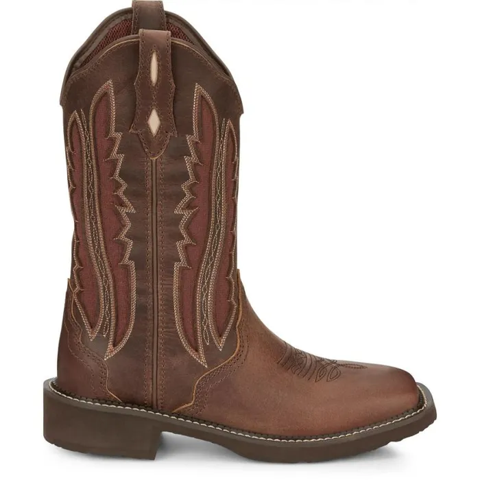 Western Women Justin Boots Paisley 11034 Western Boot Brown
