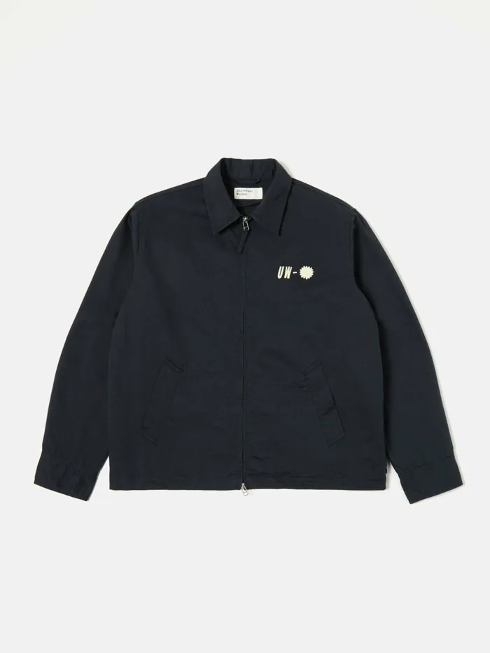 Windcheater In Navy Embroidered Twill Men Universal Works Jackets