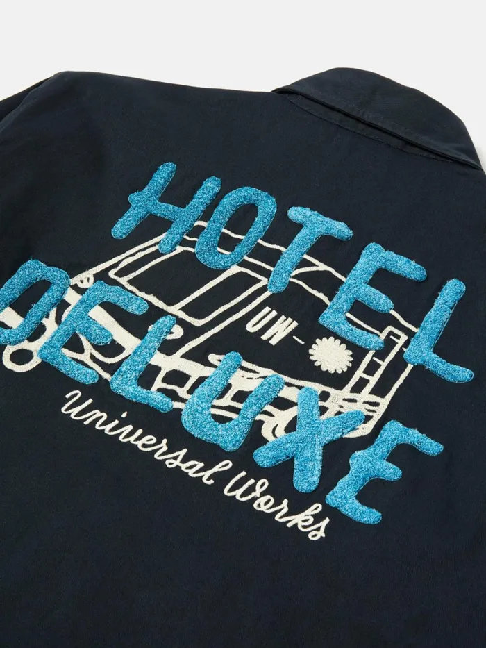 Windcheater In Navy Embroidered Twill Men Universal Works Jackets