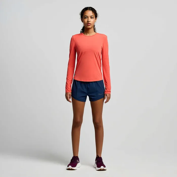 Women8217s Stopwatch Long Sleeve Cayenne Heather Women Tops Saucony Women8217s Stopwatch Long Sleeve Cayenne Heather Women Tops Saucony