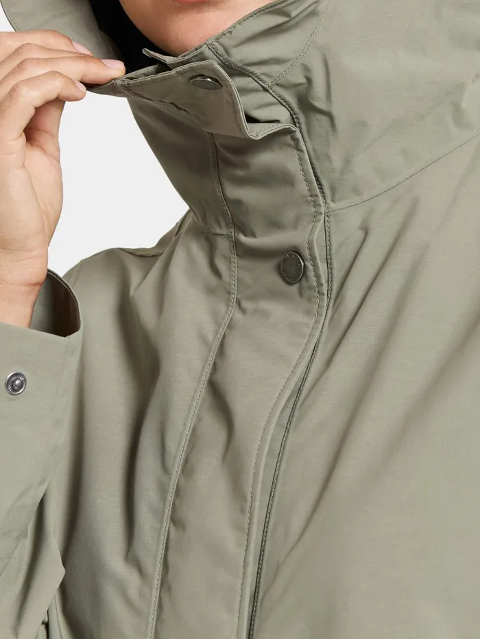 Women Adria Parka Mistel Green Didriksons Spring Jackets