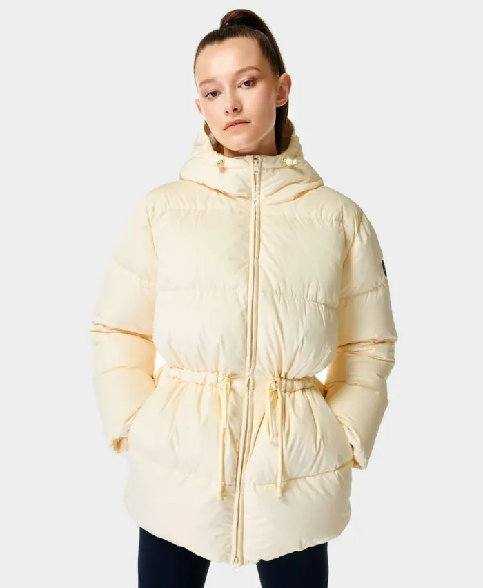 Women Alto Puffer Jacket Limestone White Sweaty Betty Coats and Jackets