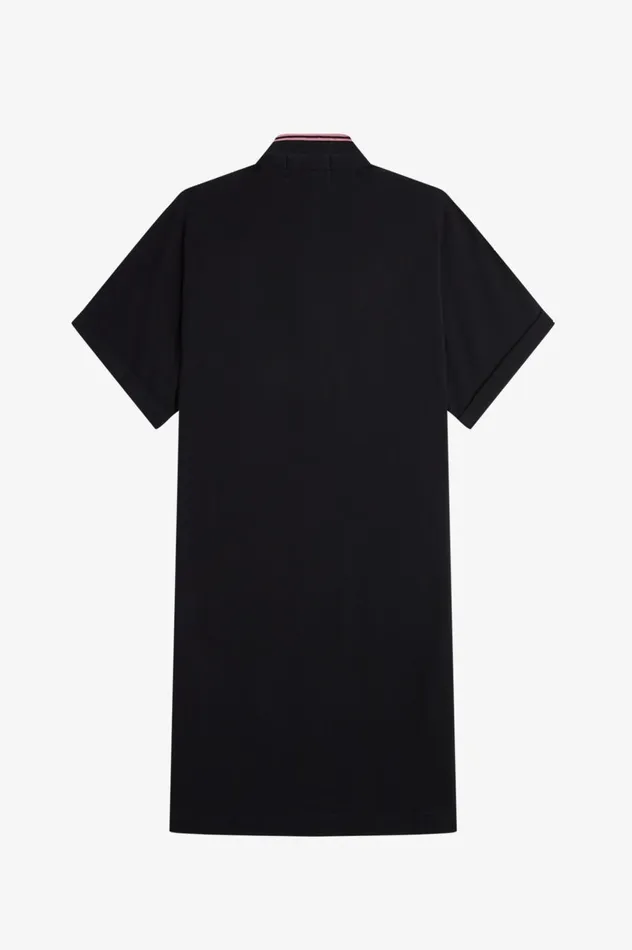 Women Amy Winehouse FoundationTipped Piqu Shirt Dress Black Fred Perry Dresses Women Amy Winehouse FoundationTipped Piqu Shirt Dress Black Fred Perry Dresses