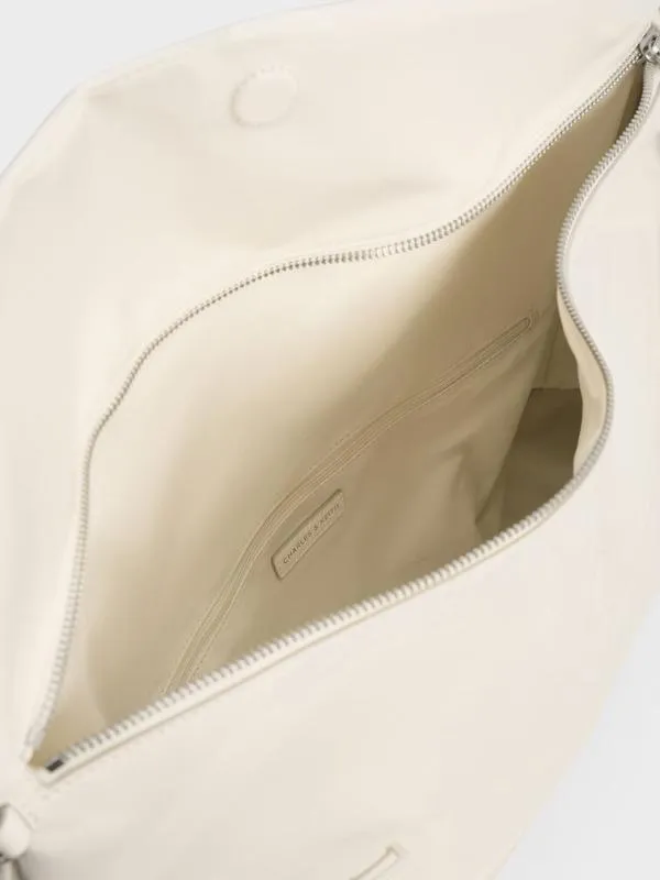 Women Andromeda ChunkyChain Trapeze Xl Tote Bag 8211 Cream CHARLES and KEITH Slouchy Bags