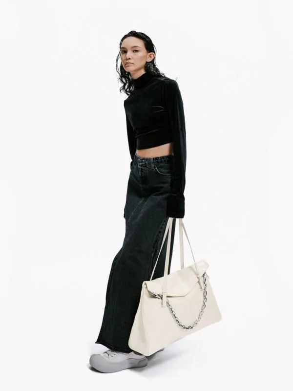 Women Andromeda ChunkyChain Trapeze Xl Tote Bag 8211 Cream CHARLES and KEITH Slouchy Bags