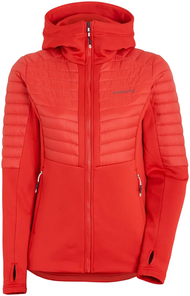 Women Annema FullZip Lava Red Didriksons Outdoor Jackets