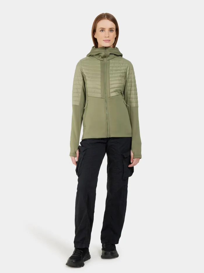 Women Annema FullZip Wild Forest Green Didriksons Outdoor Jackets