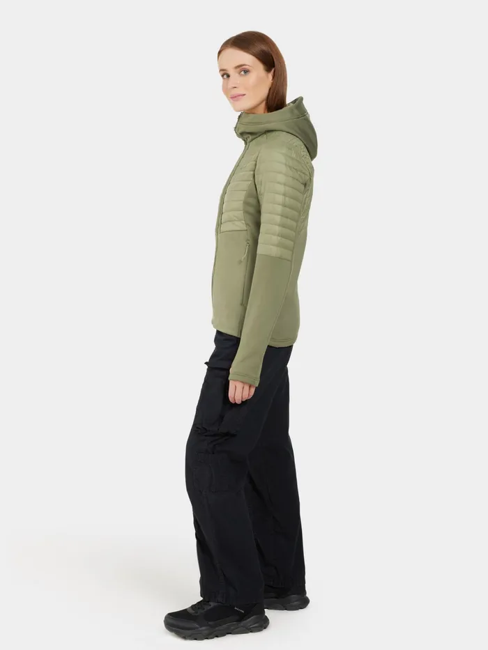 Women Annema FullZip Wild Forest Green Didriksons Outdoor Jackets