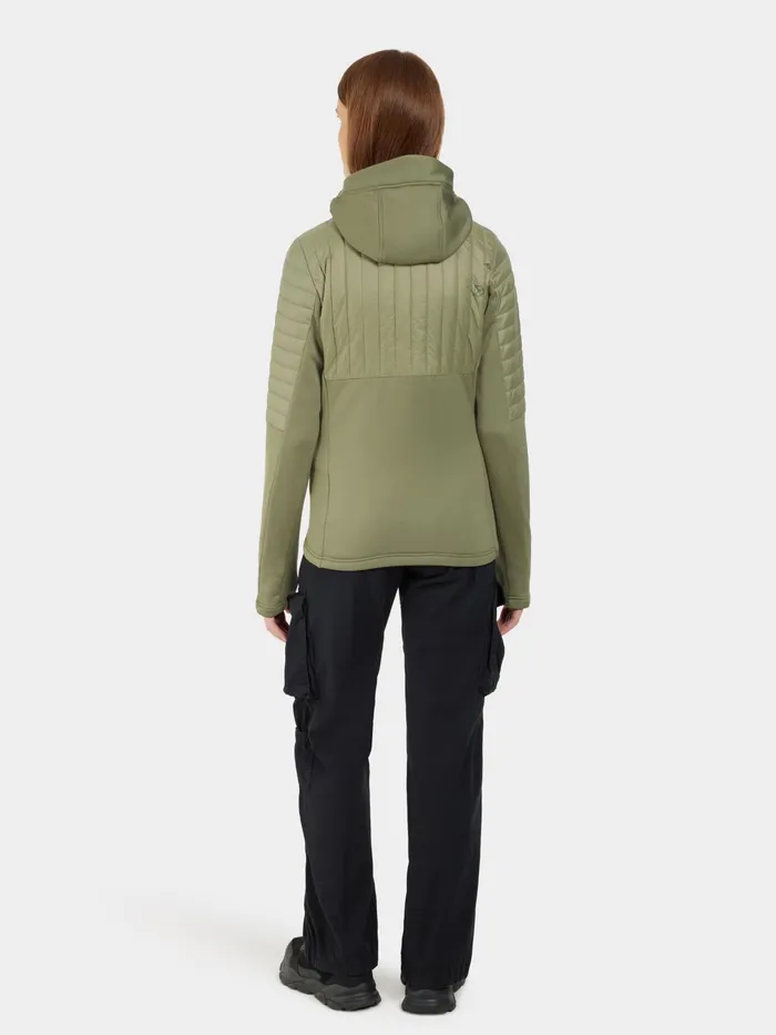 Women Annema FullZip Wild Forest Green Didriksons Outdoor Jackets