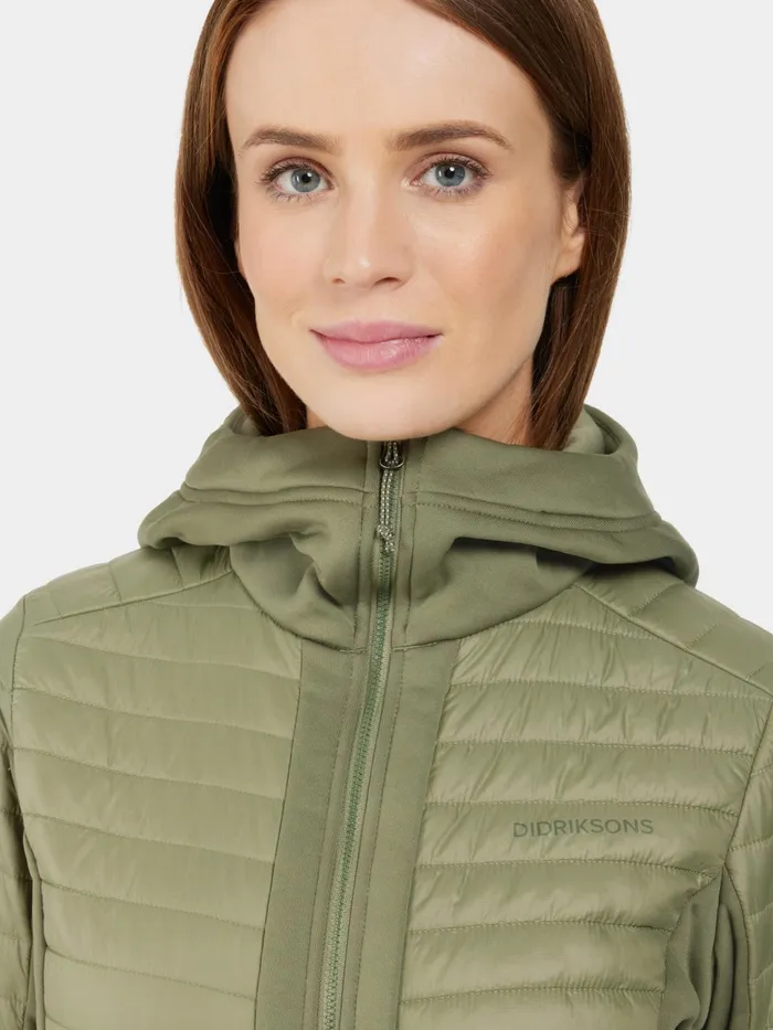 Women Annema FullZip Wild Forest Green Didriksons Outdoor Jackets