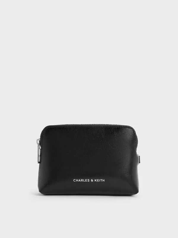 Women Atwood CrinkleEffect ChainHandle Pouch 8211 Noir CHARLES and KEITH Wristlets and Pouches Women Atwood CrinkleEffect ChainHandle Pouch 8211 Noir CHARLES and KEITH Wristlets and Pouches
