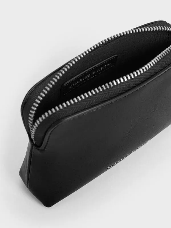 Women Atwood CrinkleEffect ChainHandle Pouch 8211 Noir CHARLES and KEITH Wristlets and Pouches