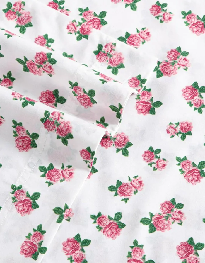 Women BETSEYS TINY PINK ROSES FULL SHEET SET MULTI Betsey Johnson Women BETSEYS TINY PINK ROSES FULL SHEET SET MULTI Betsey Johnson