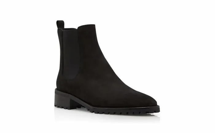 Women Black Suede Chelsea Boots Manolo Blahnik Boots