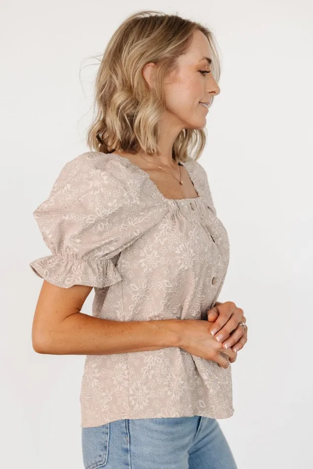 Women Blouses Shirts Baltic Born Dalian Embossed Top Taupe Women Blouses Shirts Baltic Born Dalian Embossed Top Taupe