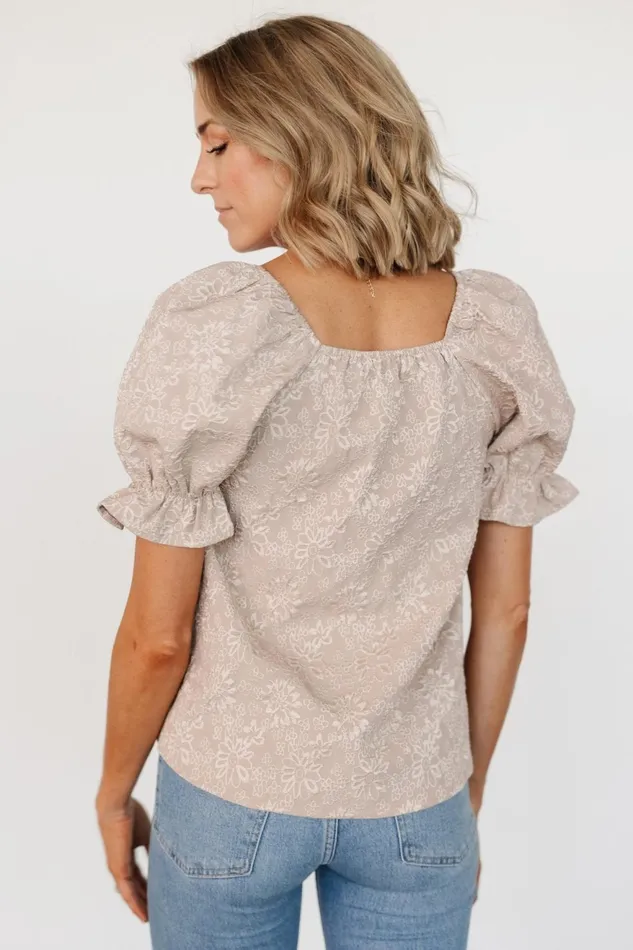 Women Blouses Shirts Baltic Born Dalian Embossed Top Taupe Women Blouses Shirts Baltic Born Dalian Embossed Top Taupe