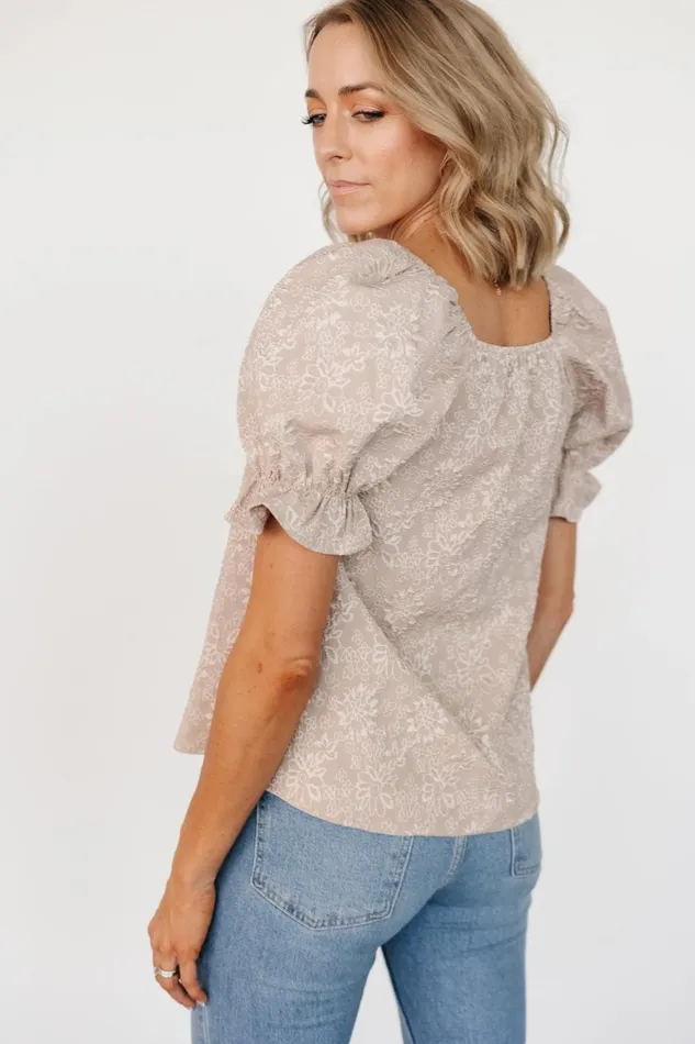 Women Blouses Shirts Baltic Born Dalian Embossed Top Taupe Women Blouses Shirts Baltic Born Dalian Embossed Top Taupe
