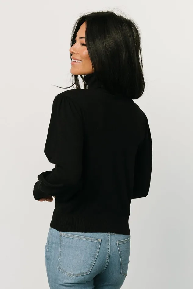 Women Blouses Shirts Baltic Born Danica Turtleneck Knit Top Black Women Blouses Shirts Baltic Born Danica Turtleneck Knit Top Black